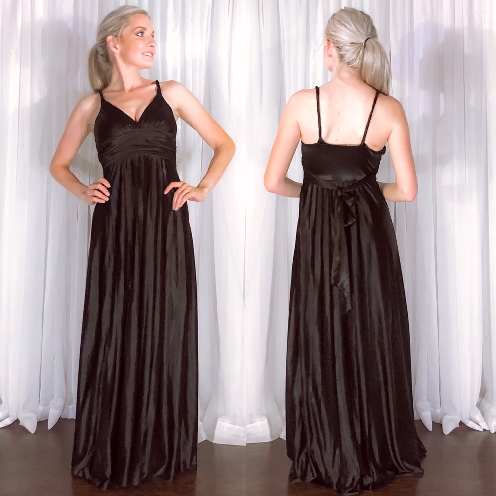 Black Formal Bridesmaid Homecoming Prom Dress